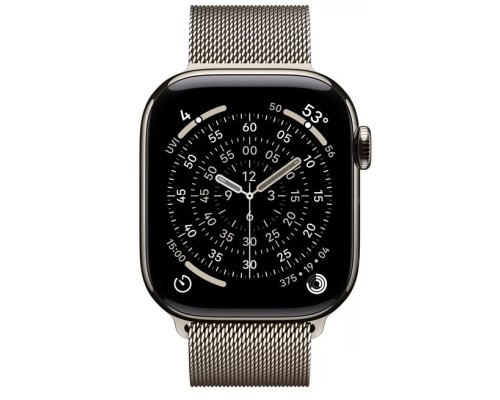 Apple Watch Series 11 LTE 46 мм (титановый корпус, природный/природный, миланская петля)