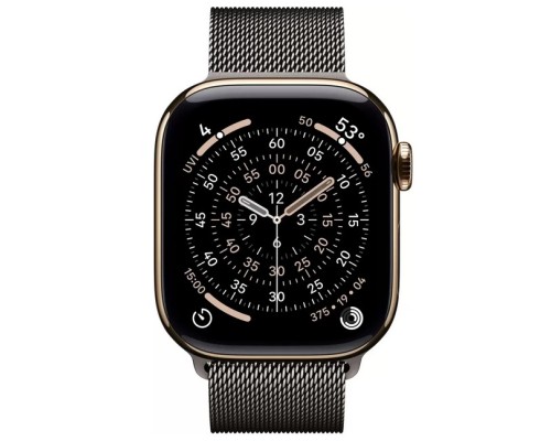 Apple Watch Series 11 LTE 46 мм (титановый корпус, золотистый/сланец, миланская петля)