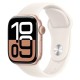 Apple Watch Series 10 42 мм (алюминиевый корпус, розовое золото/звездный свет, спортивный силиконовый ремешок S/M) 