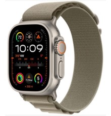 Apple Watch Ultra 2 LTE 49 мм (титановый корпус, титановый/оливковый, текстильный ремешок размера L)